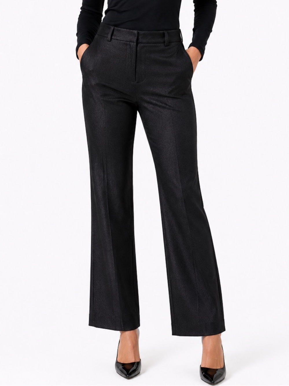 Good American Black Trouser Pants |6/28|